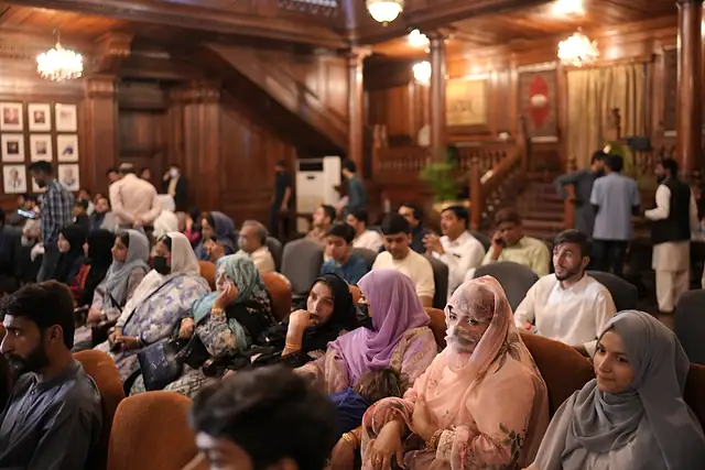 Students and families seated in the ceremony hall