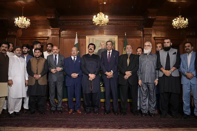 The Governor of Punjab with members of the Pakistan Engineering Council Governing Body and guests